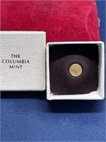 Mini 1908 Gold $20 coin 0.56g Columbia mint
