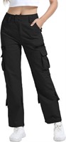 Dafensi Women's Cotton Cargo Pants-XL