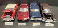 Group of 4 plastic models - 1955 Chevy Convertible