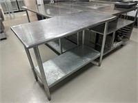 S/S Top Preparation Bench Approx 1.5m x 750mm