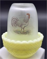 Mosser Rooster On Custard Fairy Lamp Uv Reactive