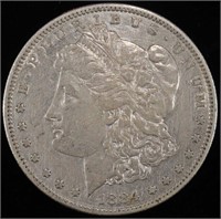 1884-S MORGAN DOLLAR XF/AU
