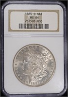 1885-O MORGAN DOLLAR NGC MS-64