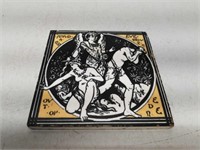 Minton Art Pottery Adam & Eve Fireplace Tile