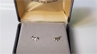 Sterling Whale Earrings