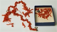 Pink Coral Necklace for Repair