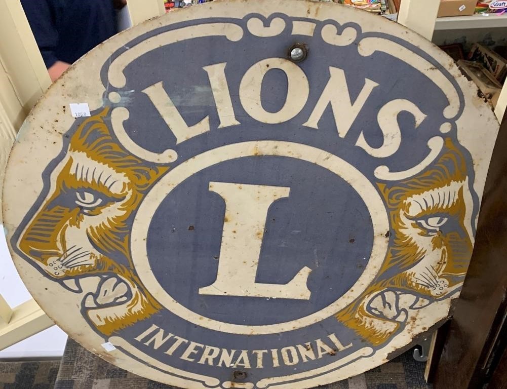 Antique Lions Club Street Sign