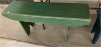 Green Painted Porch Bench
