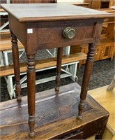 Antique Walnut One Drawer Stand