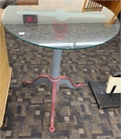 Cast Iron & Glass Top Table