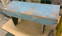Blue Painted Bench