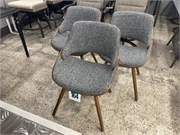 SET OF 3 BENTWOOD DINING CHAIRS (CHARCOAL)