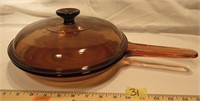 VISIONS 10" Covered Skillet Pyrex, by Corning