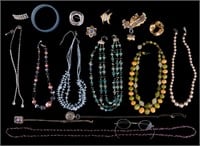 Lucite, Rhinestone, and Vintage Jewelry