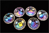 Iridescent Federal Yorktown 6 Berry Bowls