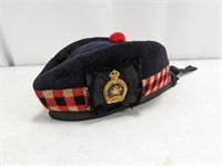 WWII British Empire Checkerboard Cap & Badge