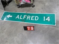 2 PC ALFRED SIGN