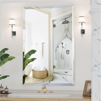 Antok Frameless Bathroom Mirror, 24"x36" Rectangul