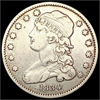 1834 Capped Bust Quarter LIGHTLY CIRCULATED