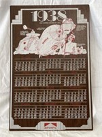 1938 Metal Calendar