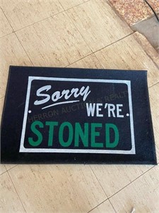 Sorry We're Stoned Rug