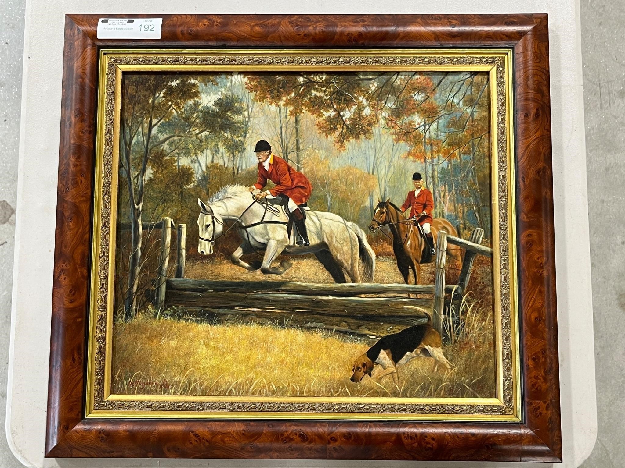 Fox Hunt Scene signed Dellaganna