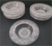 Beautiful Vintage Glass Bowls 7" Dia - (8)