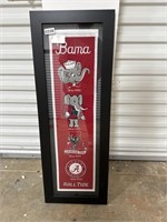 Framed Bama mascot/logo banner