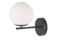 Decor Living 1-Light Matte Black Globe Sconce