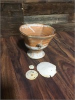 Stoneware Planter Dish W/ Sand Dollars