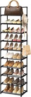 *WEXCISE Narrow Shoe Rack 10 Tiers Tall Shoe Rack