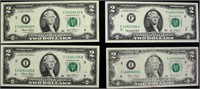 2003 - $2 bills x 4