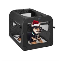 Veehoo Folding Soft Dog Crate, 3-Door Portable Col