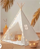 Play Tent/Teepee with Padded Mat and Star Lights