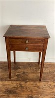 Vintage table with 2 drawers, replaced knobs,