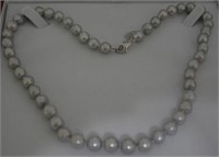 Single Strand Shadow Pearl Necklace