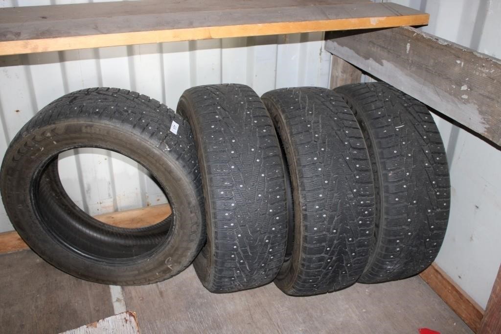 Studded snow tires