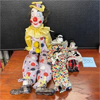porcelain clown dolls