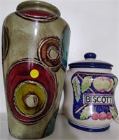 Biscotti Jar & Unique Vase