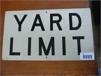 yard limit aluminum reflective sign