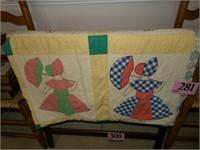 ANTIQUE DUTCH GIRL QUILT SIGNS OF WARE