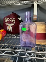 Antique Purple Flask Bottle