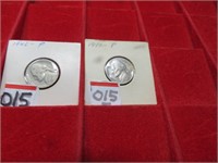 1946 P  & 1940  P  Jefferson Nickels