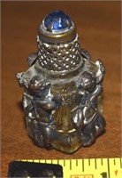 Antique French Sterling Blue Stone Cherubs Perfume