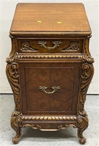 Carved Wood Night Stand
