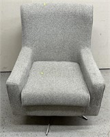 Upholstered & Chrome MCM Arm Chair
