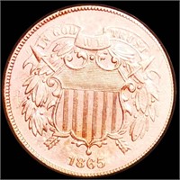 1865 Two Cent Piece UNCIRCULATED RED