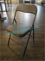 8X, BLACK PADDED FOLDING CHAIRS