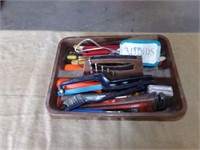 Tray of assorted tools