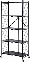 USED-Foldable 5-Tier Storage Rack